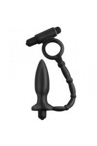 Анальная пробка с кольцом на пенис и вибрацией Ass-Kicker with Cockring